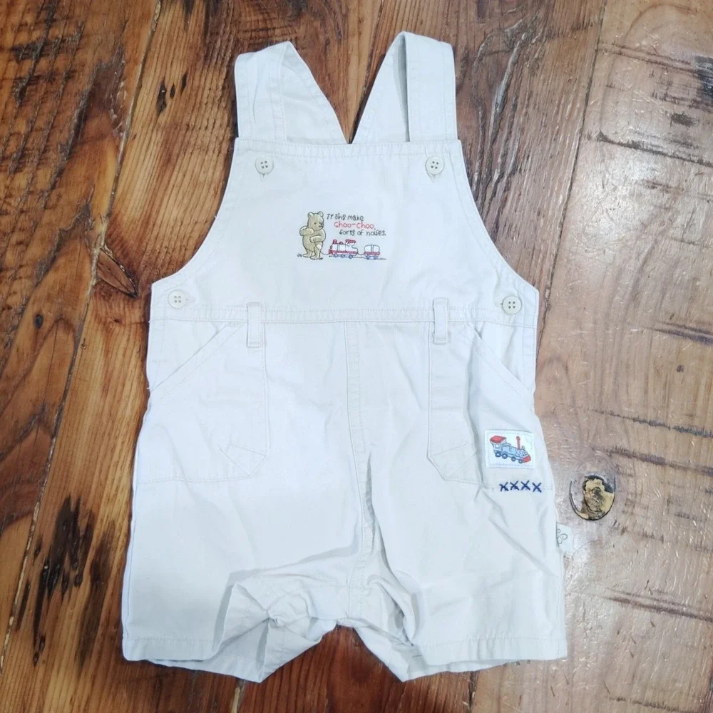 Vintage Classic Pooh Overalls Baby 9 Months